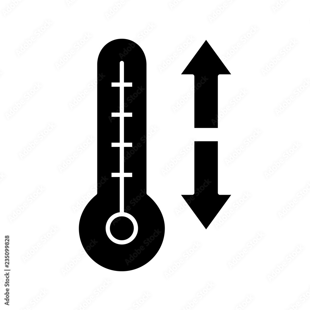 Climate control glyph icon