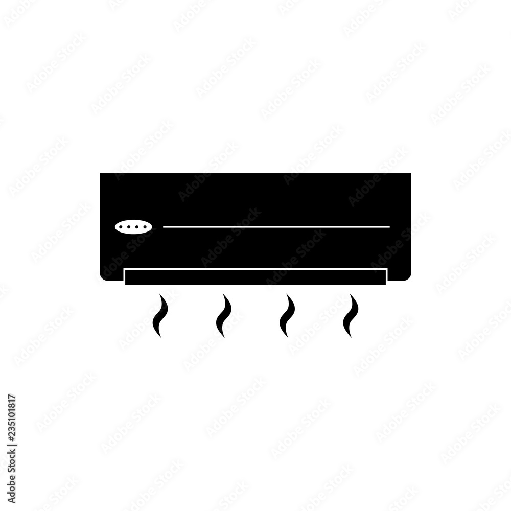 Air conditioning icon, logo on white background Air conditioning icon, logo on white background
