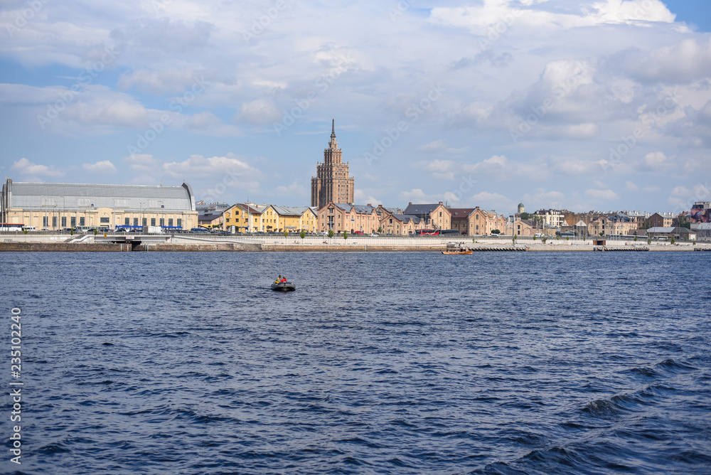 Riga, view of the city from the water