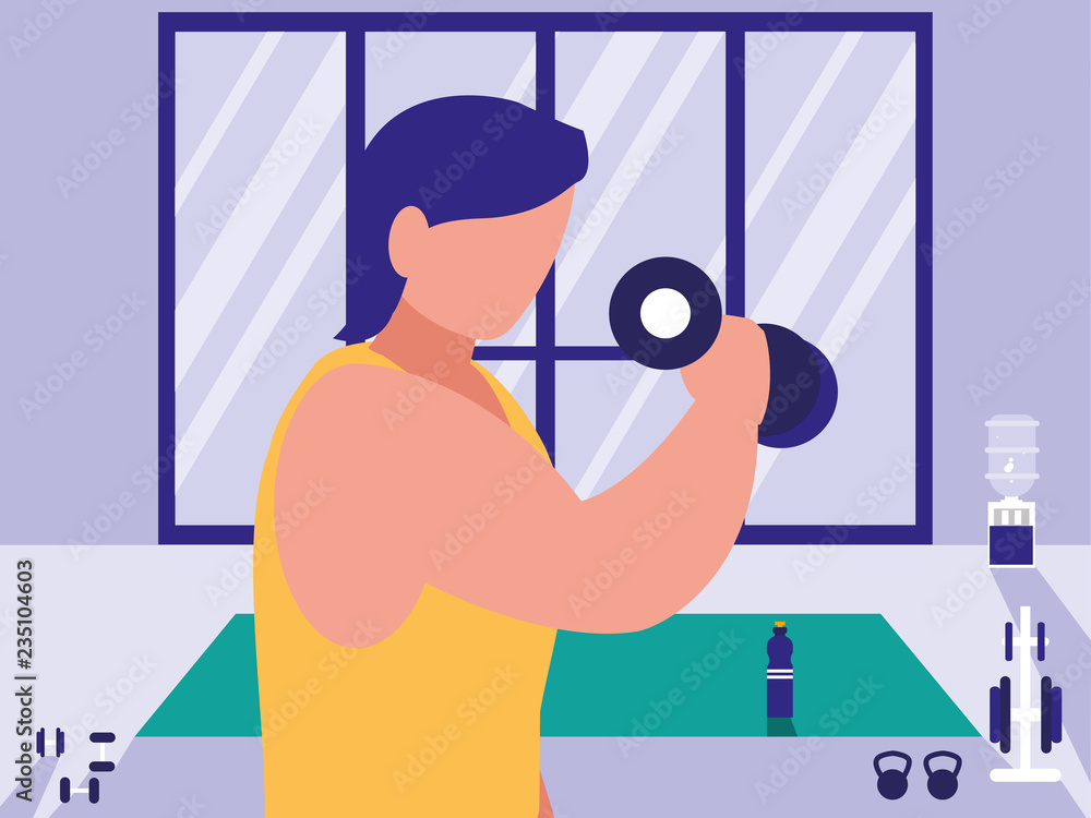 man and sport design