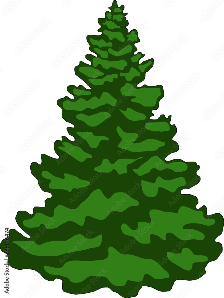 Green Christmas tree on a white background
Green Christmas tree on a white background