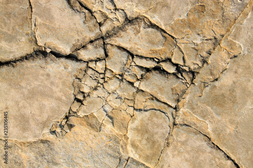 Surface texture of rocks