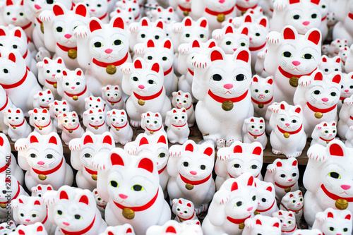 Fototapeta Naklejka Na Ścianę i Meble -  Manekineko Winkekatze als Glücksbringer in Asien