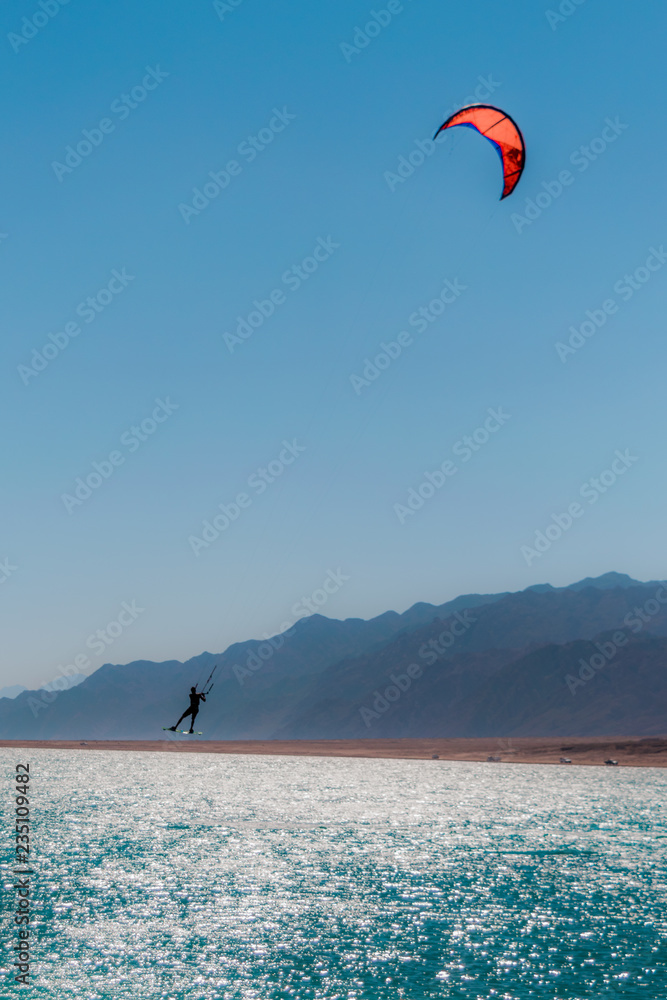 Kite surfing in Dahab Egypt Kite surfing in Dahab Egypt