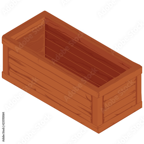 Empty wooden box