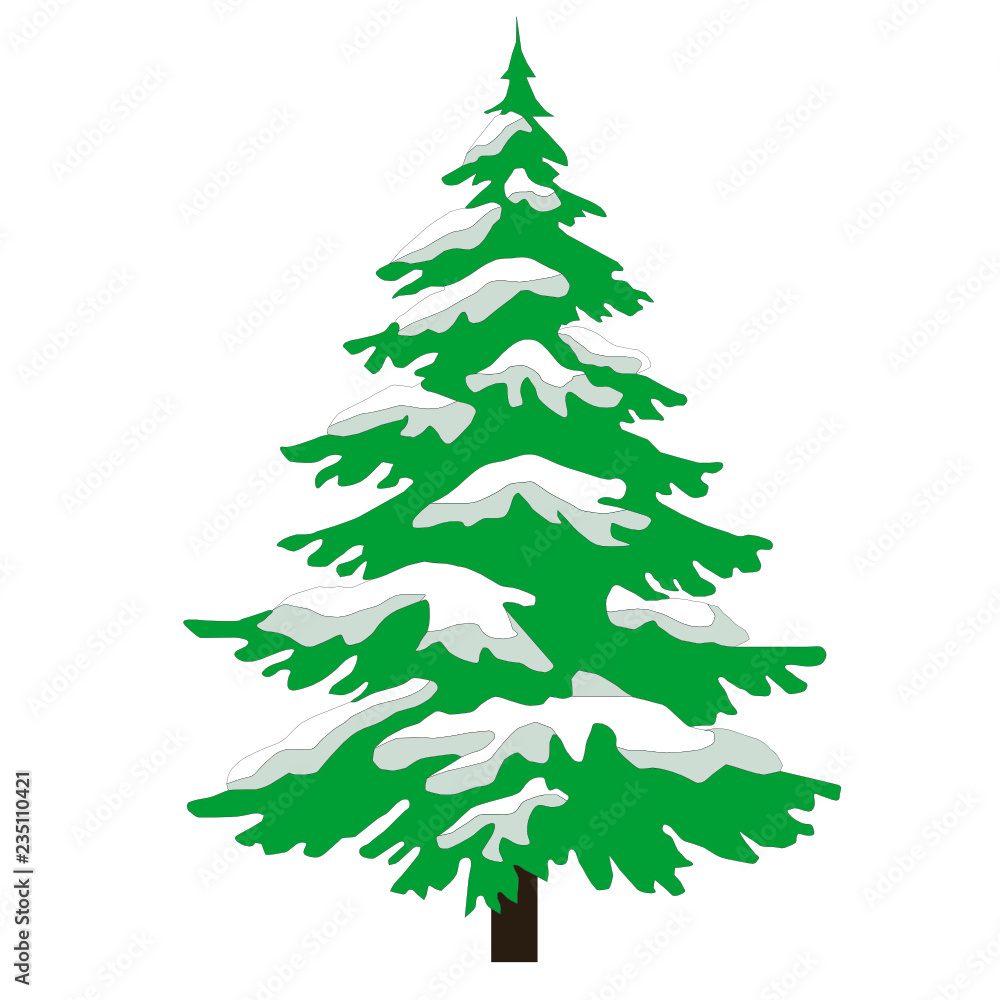 Christmas tree with white snow
Christmas tree with white snow