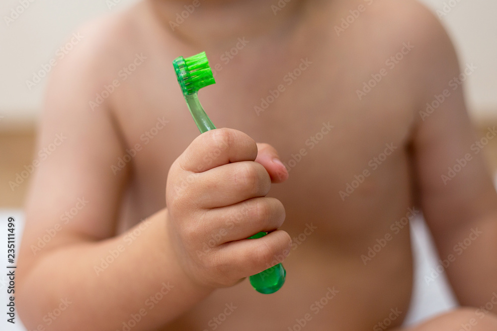 two year old boy brushing his teeth two year old boy brushing his teeth