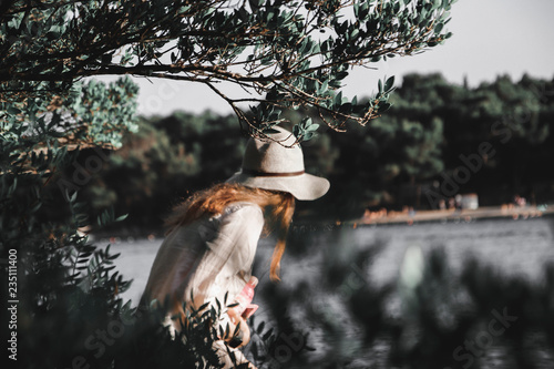 woman in tree