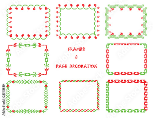 Floral frames and page decoration