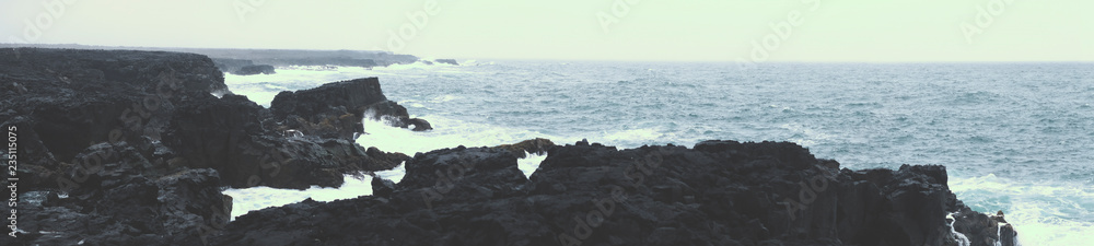 Stormy ocean panorama