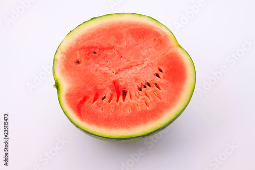 Watermelon profile in a white background