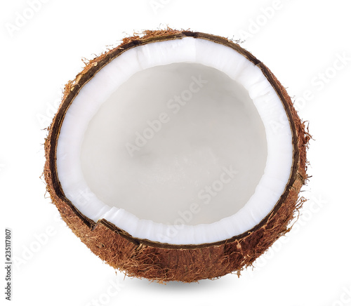 Coconut milk isolated on white clipping path
