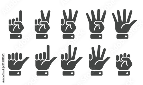 finger counting icon,vector and illustration
