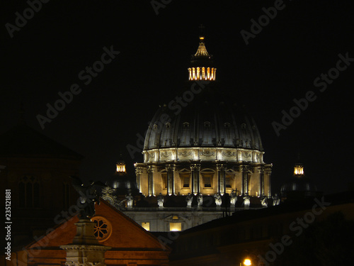 Rome (Italy). Vatican dome from Rome