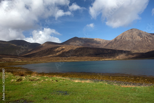 landscape with lake and mountains