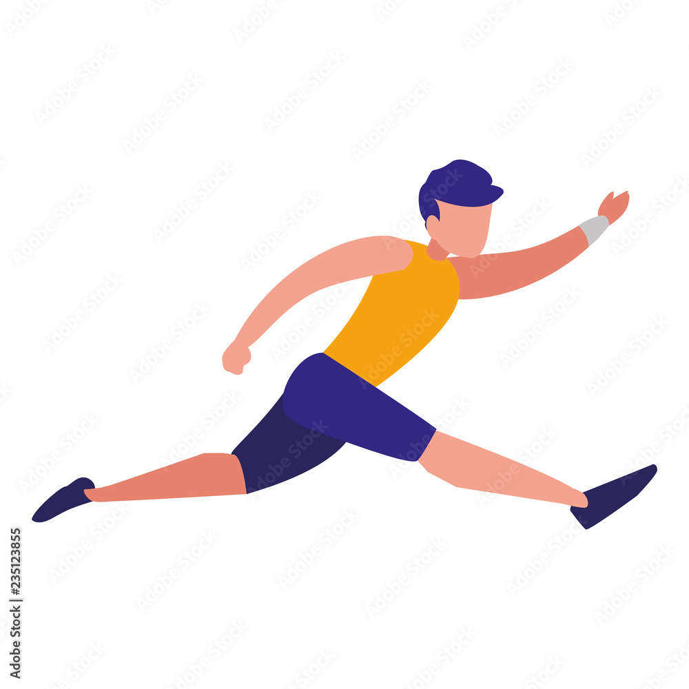 Fitness boy running design Fitness boy running design