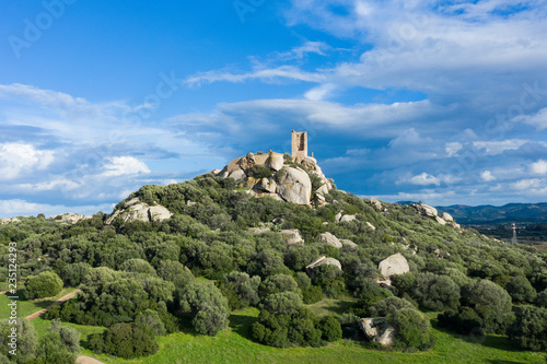 Aerial view of the castle of Pedres in Olbia  Sardinia. 