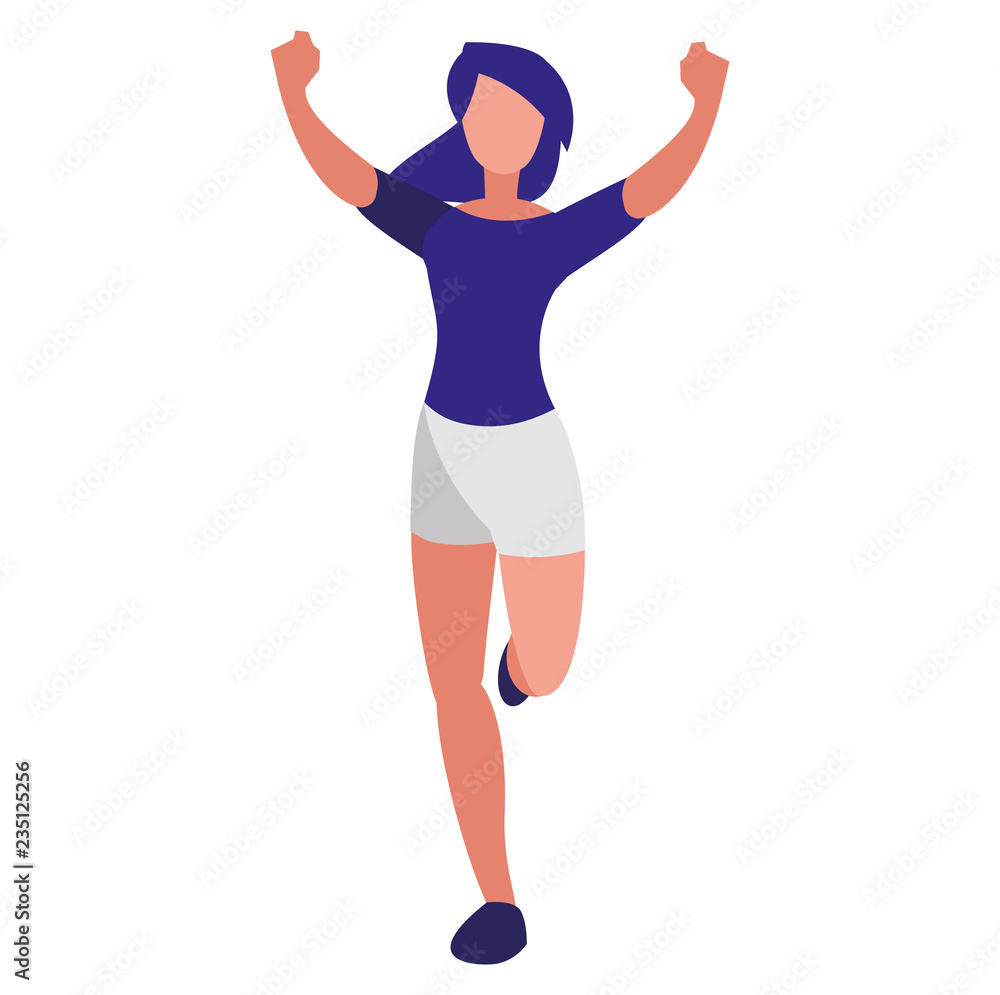 Fitness girl running design