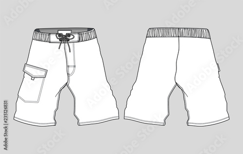 Board Shorts Template