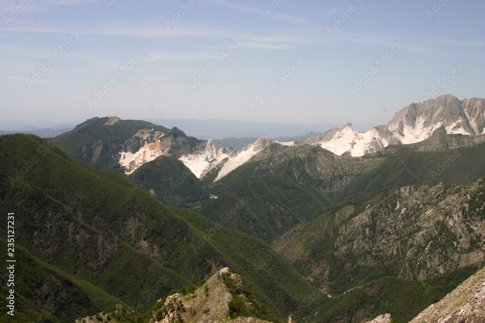 Naklejka premium Marmor Steinbruch Carrara Italien