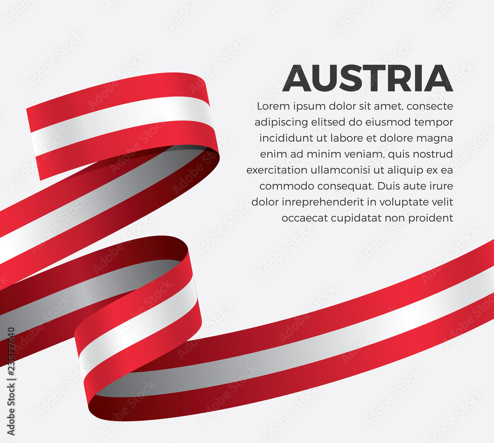Obraz premium Austria flag for decorative.Vector background