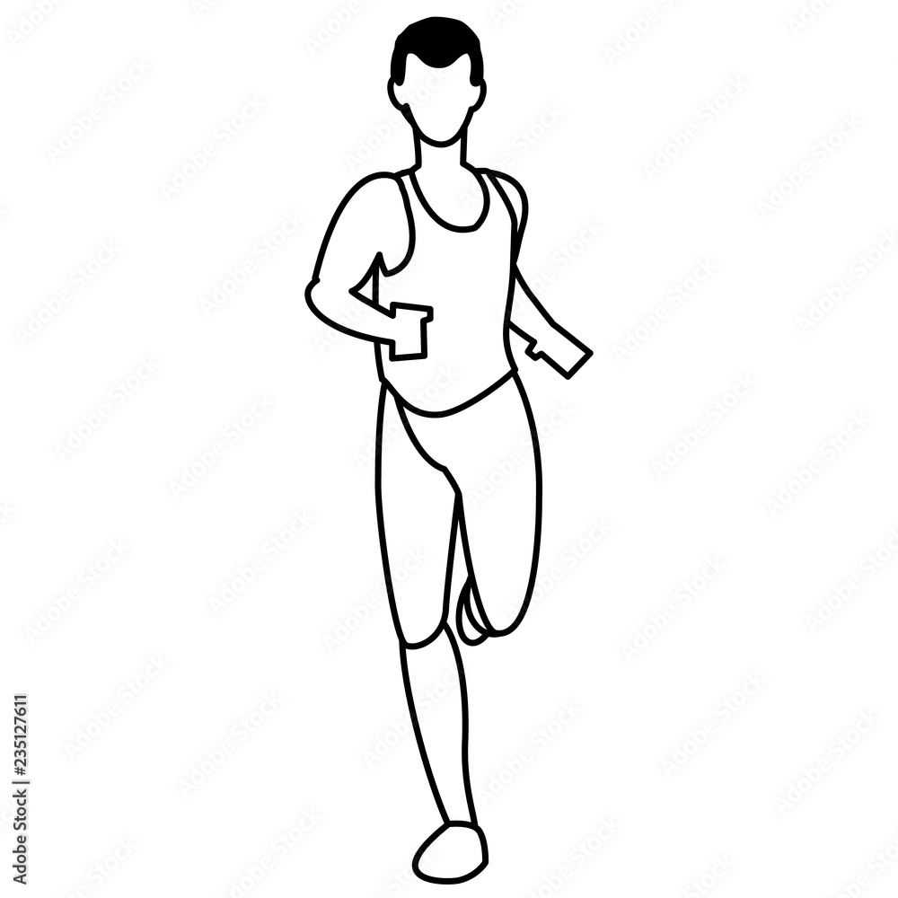 Fitness boy running design