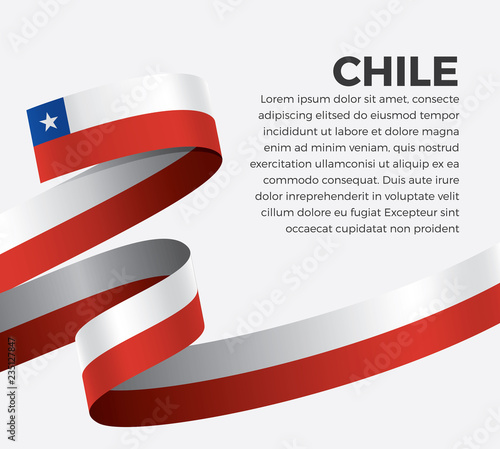 Chile flag for decorative.Vector background