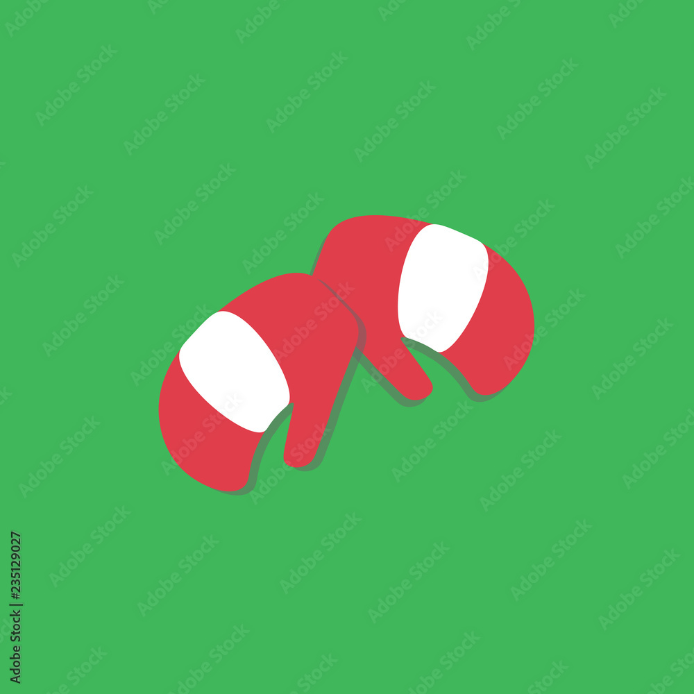 Red And White Pair Of Gloves Isolated Vector Red And White Pair Of Gloves Isolated Vector