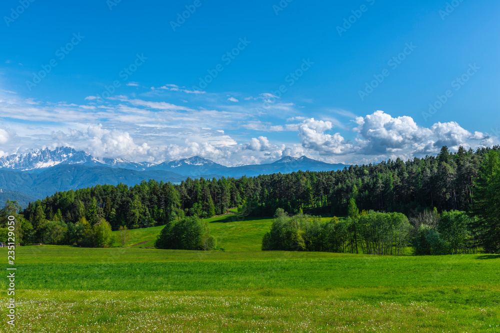Blick vom Rittener Horn auf die Dolomiten Bozen Südtirol