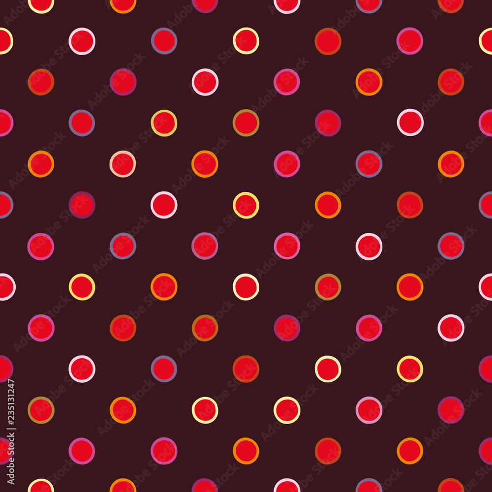 Choclat brown polka dot pattern with retro colours. Surface pattern design. Choclat brown polka dot pattern with retro colours. Surface pattern design.