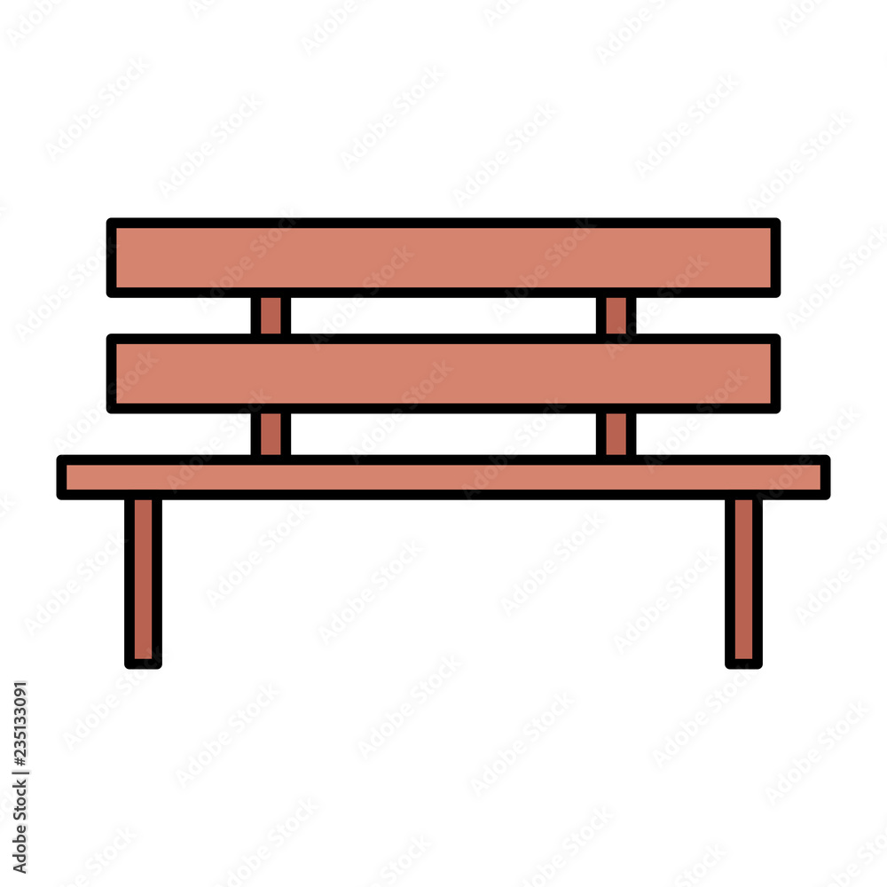 park chair wooden icon