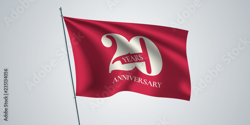 20 years anniversary vector icon, logo. Template design element