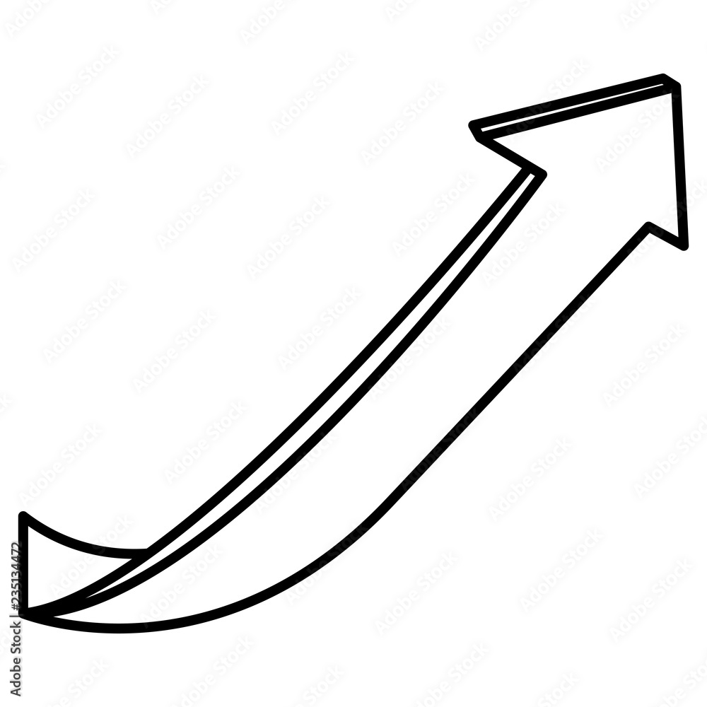 Isolated growth arrow design Isolated growth arrow design