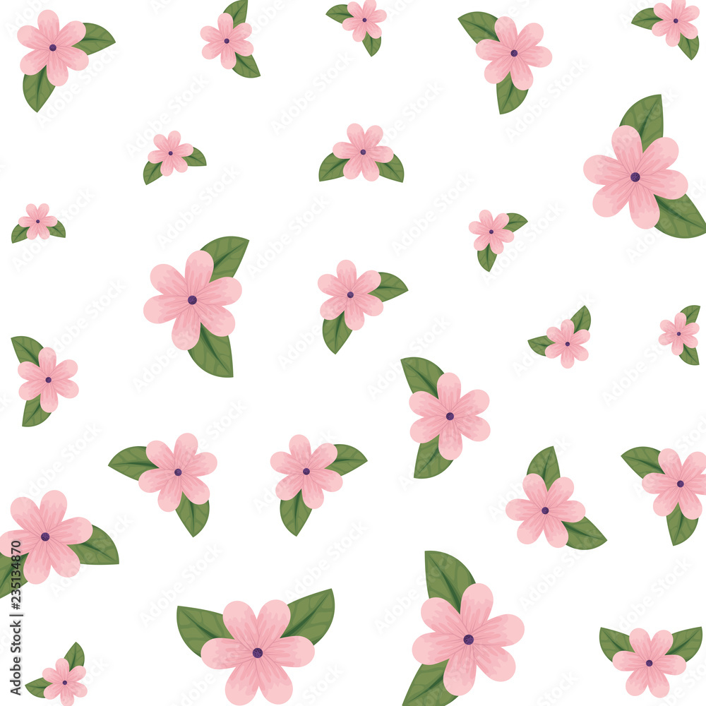 flowers and leafs decorative pattern