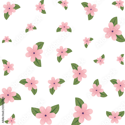 flowers and leafs decorative pattern