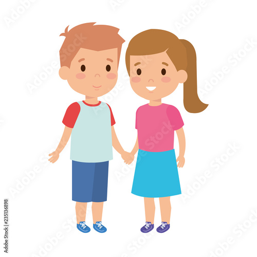 cute little kids couple