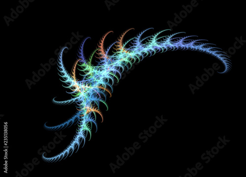Centipede. Computer Generated Inimitable Unique Sacred Fractal Image