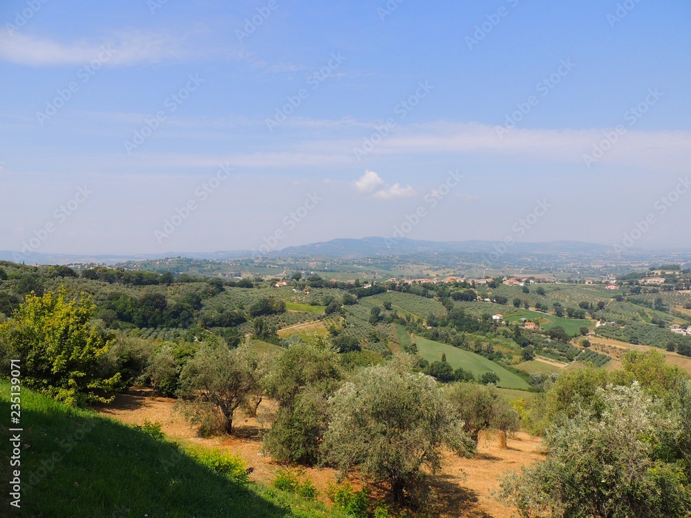 Landscape from Montefalco, a town in Umbria that is famous for the red wine 