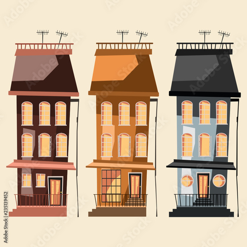 building set vector illustration  photo