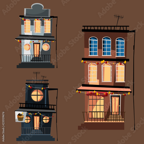 building set vector illustration  photo