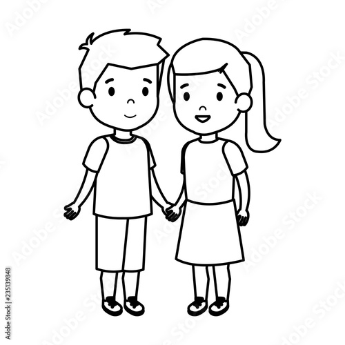 cute little kids couple