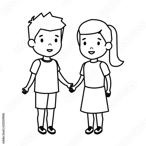 cute little kids couple