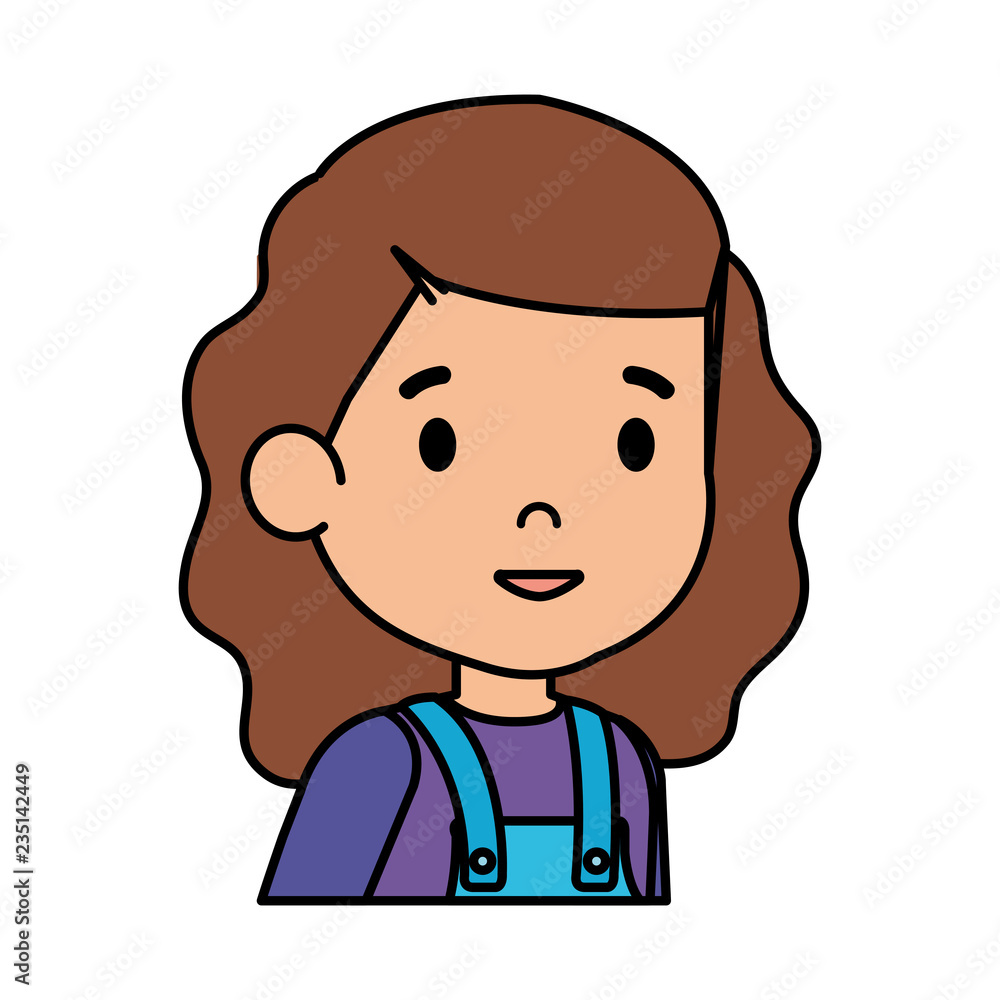 beautiful little girl character