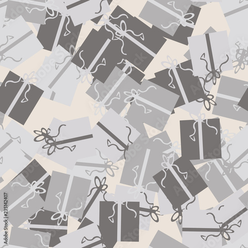 Christmas, urban camouflage of various shades of grey and beige colors