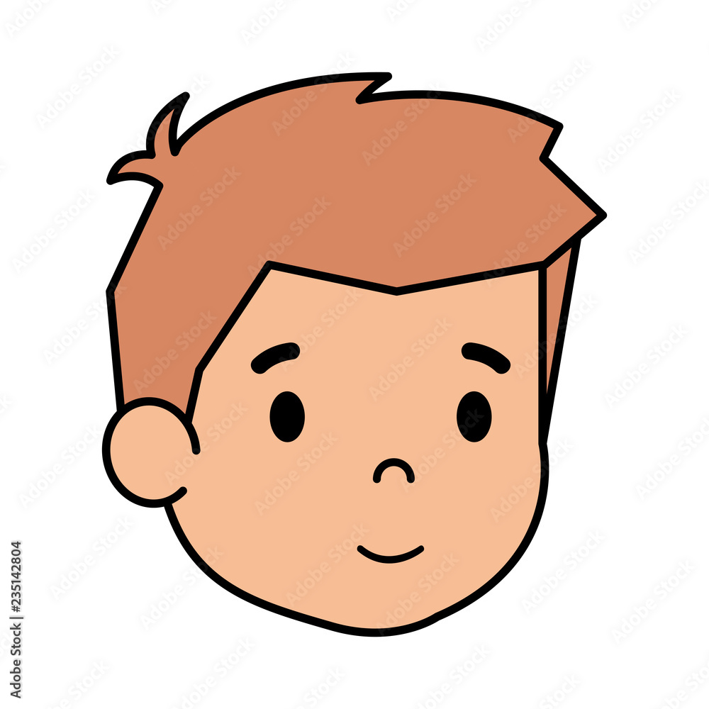 cute little boy head character cute little boy head character