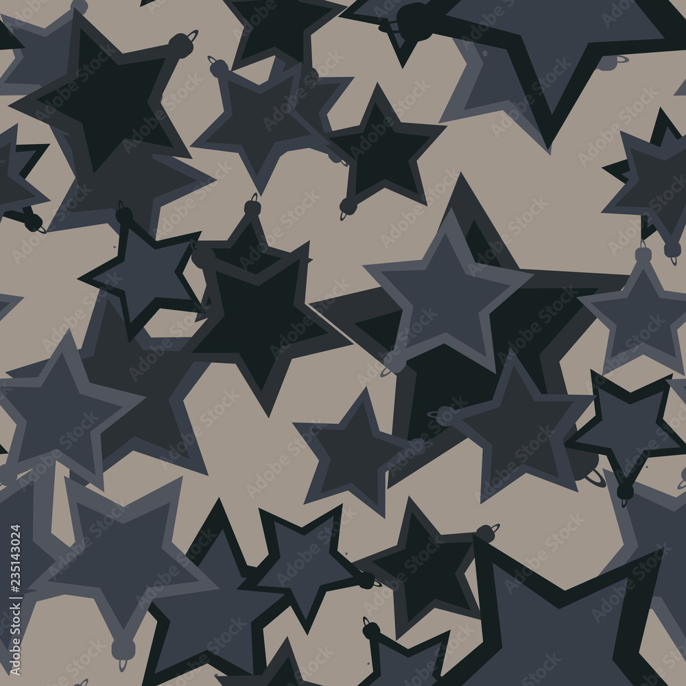 Obraz premium Christmas, urban camouflage of various shades of blue and beige colors