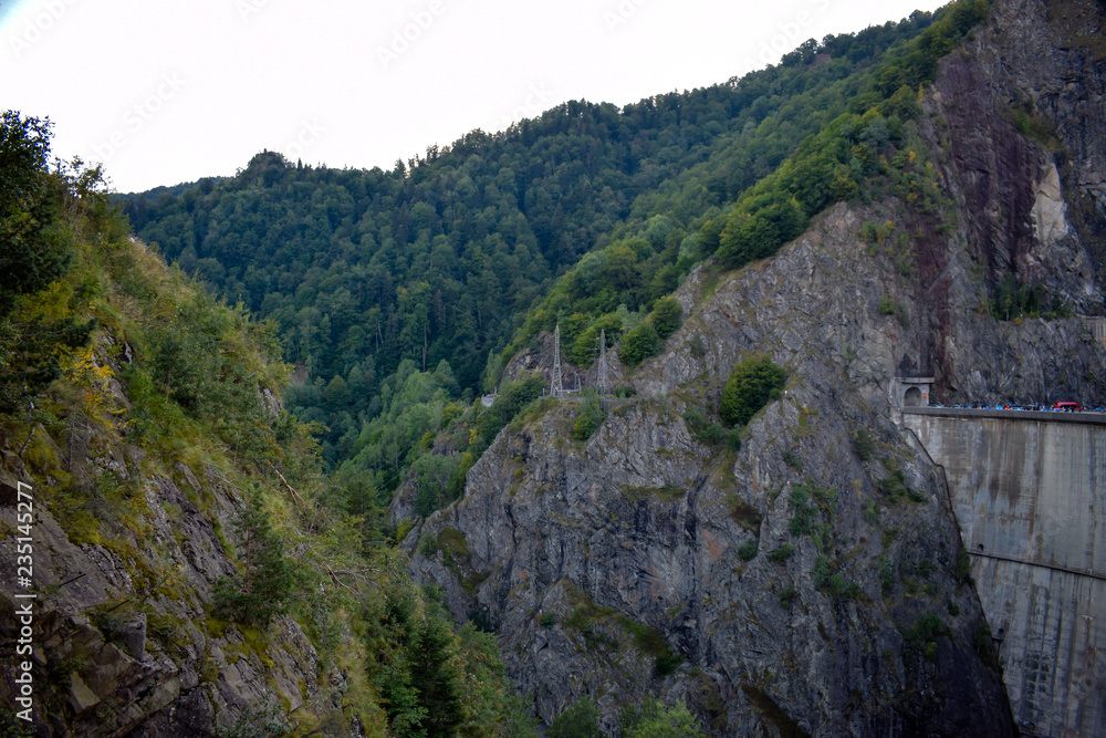 Obraz premium Vidraru Dam Landscape in Transylvania, Romania