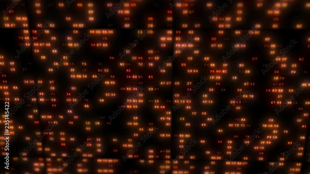 Animated Computer Digits Hex 1 Animated Computer Digits Hex 1