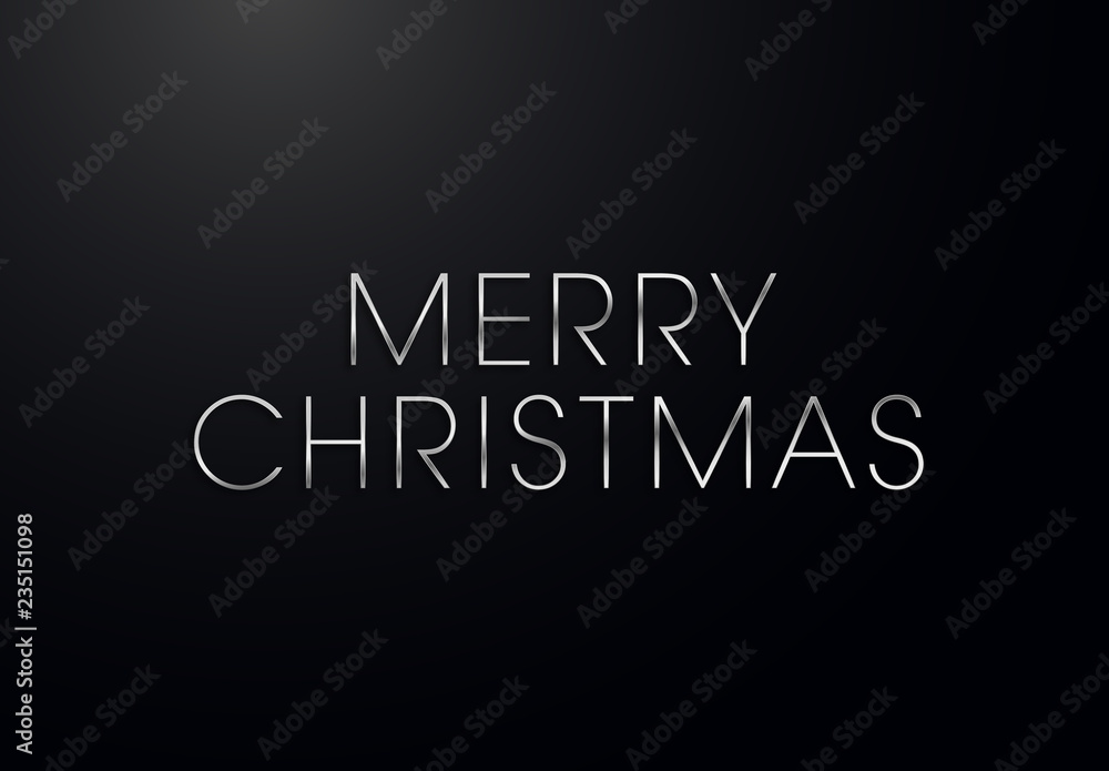 Holiday letters with silver effects. High quality vector illustration