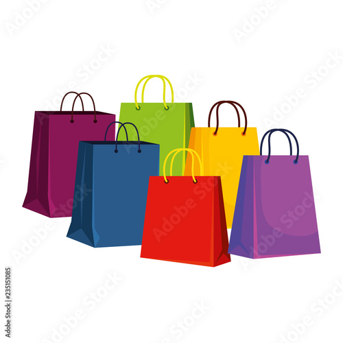 shopping bags isolated icon